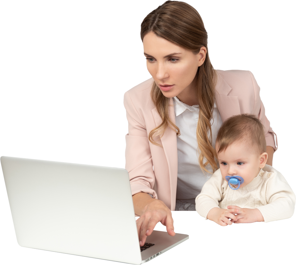 Busy Working Mom with Baby